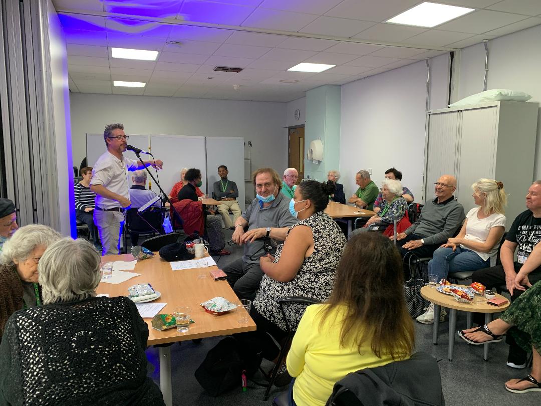 Ian James playing for Dementia Club UK