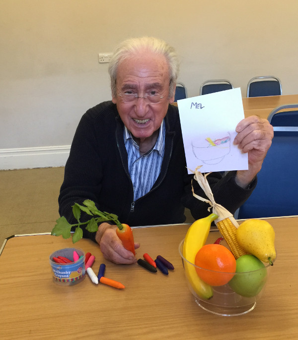 Mel with his excellent rendition of a bowl of fruit