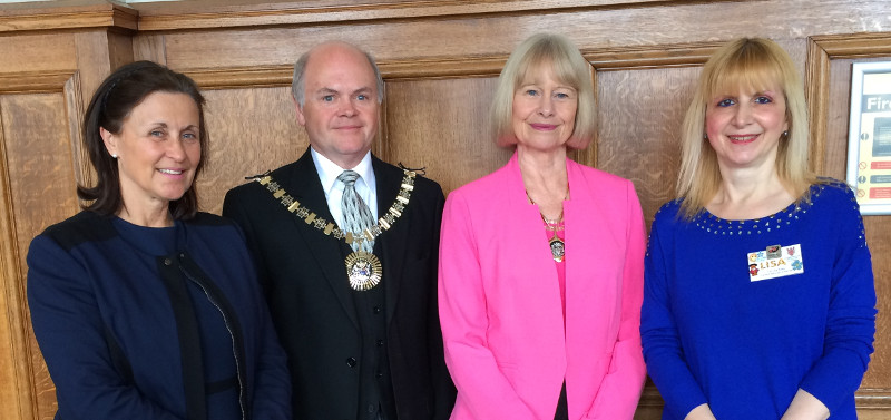 Anne Mitchener, Mayor and Mayoress of Barnet & Lisa Rutter Chaiman of Dementia Club UK