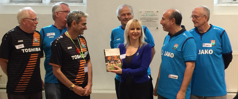 Barnet FC Walking Football Team cheque presentation