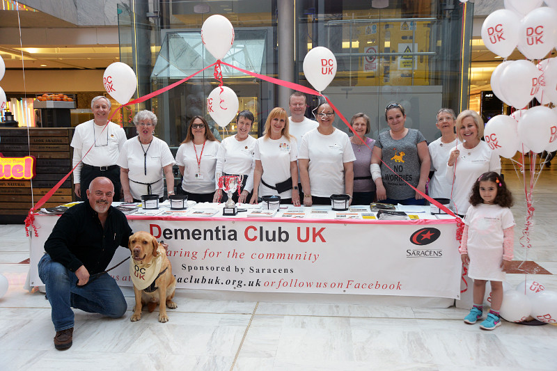 The Dementia Club UK volunteers at Brent Cross during Dementia Awareness Week.