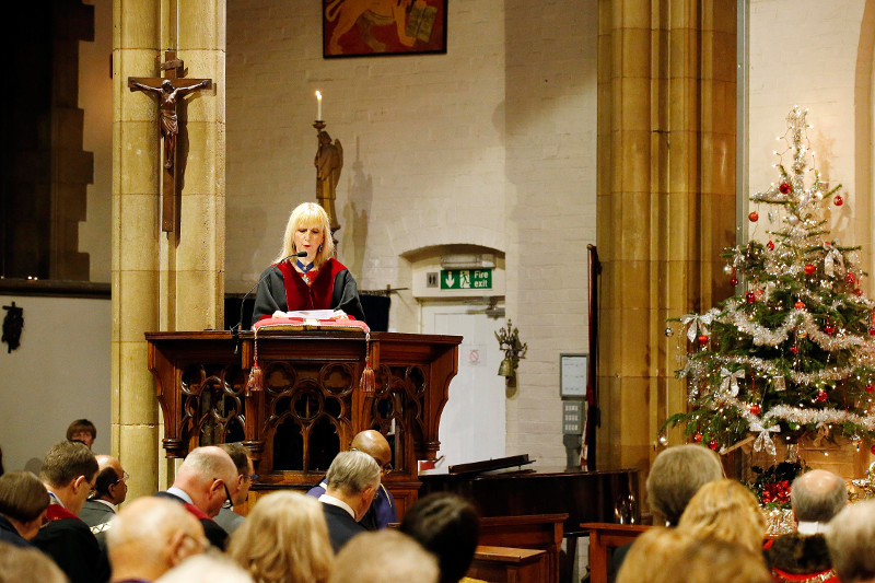 Lisa was invited by the Mayor as one of his charities to read a Lesson at the Mayor's Carol Service at St Marks Church in Barnet Vale