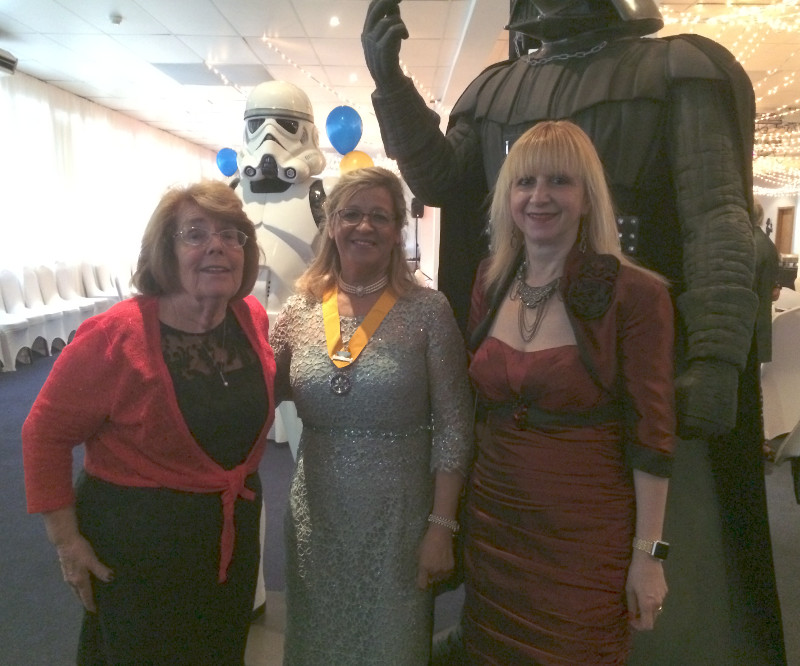 Cllr Pat Strack, Sasha Capocci new President of Rotary Club of Elstree and Borehamwood & Lisa chairman of Dementia Club UK