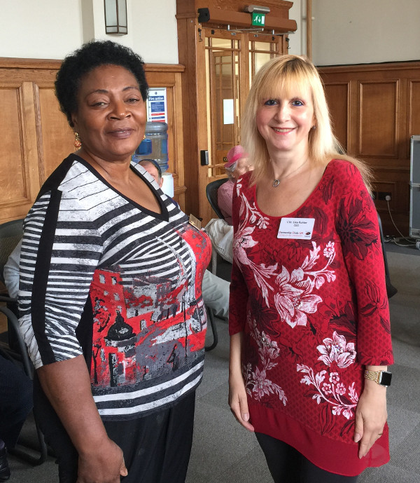 Eugenia Dike, President Rotary Club Hendon & Lisa