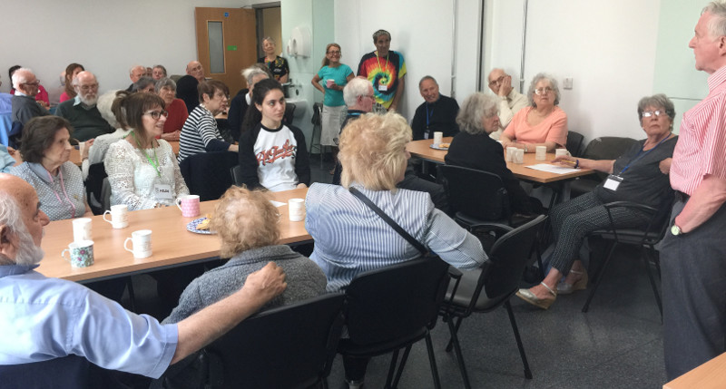 James talking to the members of Dementia Club UK