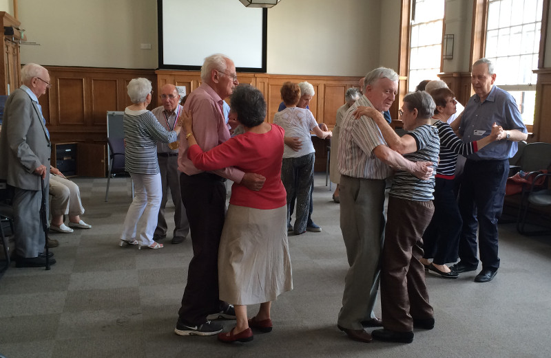 Dementia Club UK members having a romantic dance.