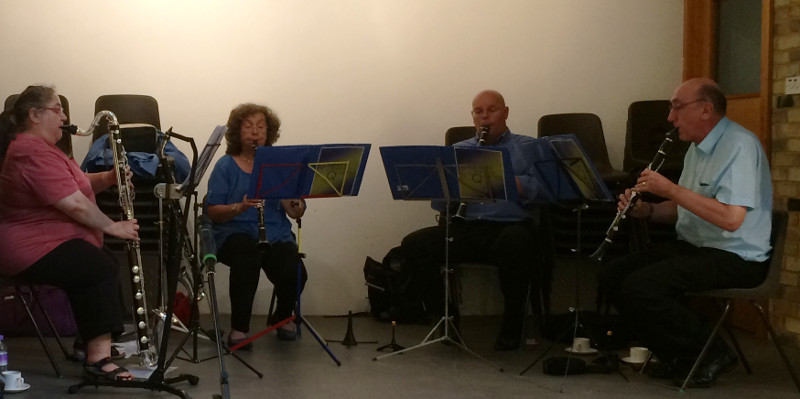 Ionian Clarinet Quartet supporting our new launch playing great tunes