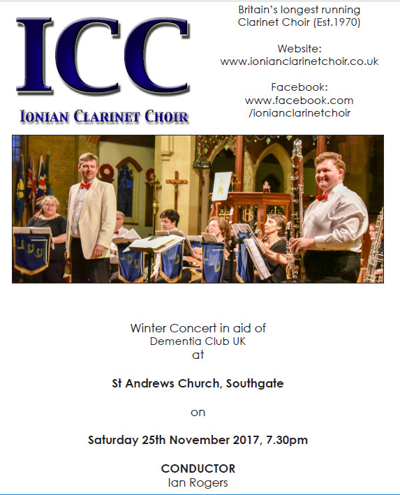 Ionian Clarinet Choir Winter Concert