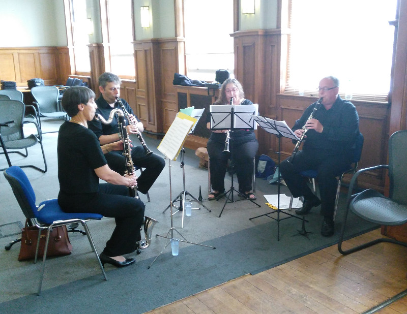 Rita, Ian, Adele and Ken from the Ionian Clarinet Quartet