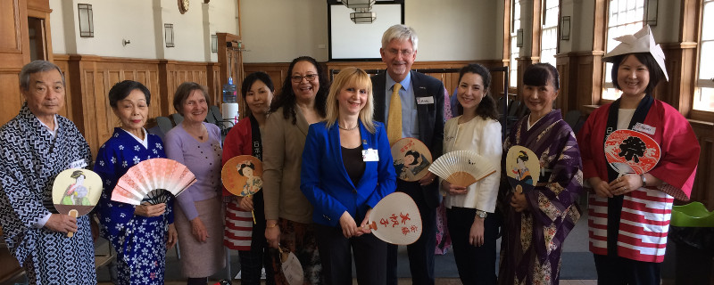 Our Japanese visitors, volunteers and special guest Michael Hodge incoming Rotary District Governor of London