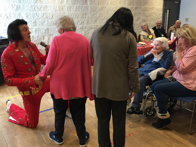 Elvis (Pete Webb) serenades one of our members