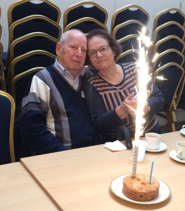 Panayiotis 85th birthday was celebrated the usual way with Anna.