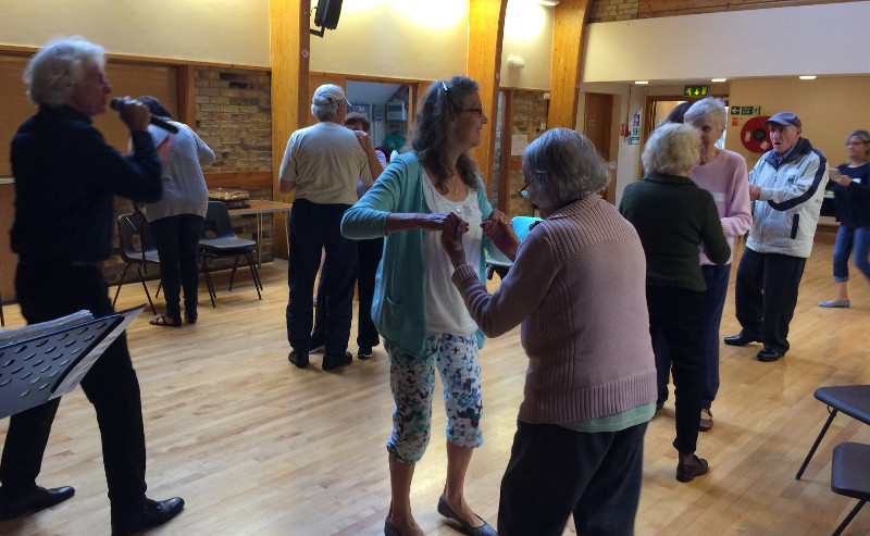 Everyone having a dance at Dementia Club UK at Rotary Club of Elstree and Borehamwood