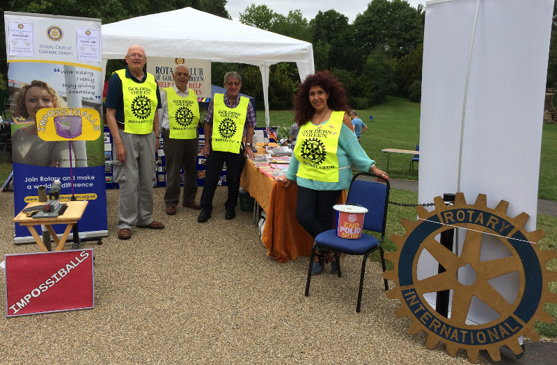 Rotary Club of Golders Green with their stall