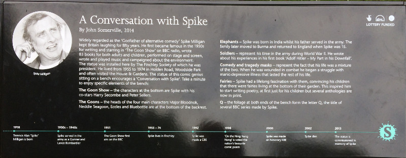 Commemorative plaque about Spike Milligan