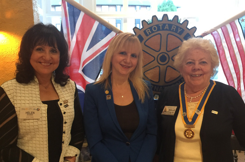 Lisa with Past District Governor Helen & President Mollie