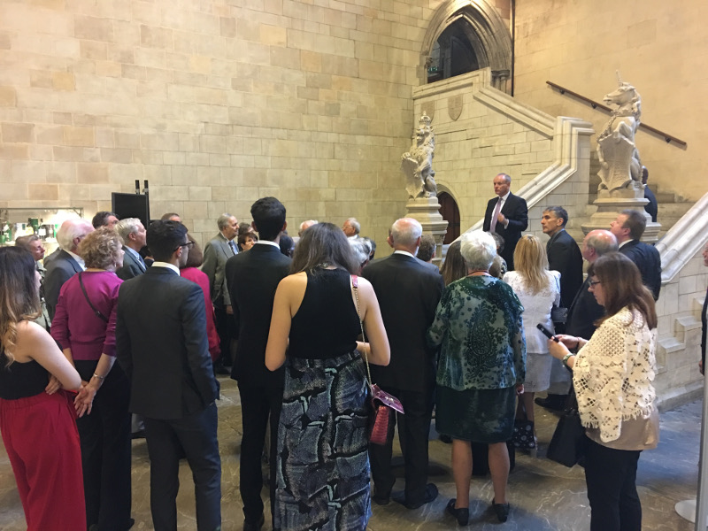 Mike Freer MP giving us a history lesson in The Great Hall