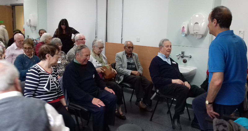 Richard doing 'Happy Yoga' emphasised the need to continue to have a positive disposition