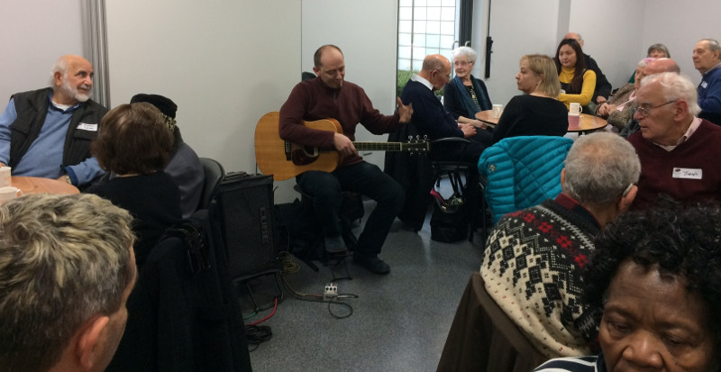 Members enjoyed listening to music favourites played by Egon the guitarist