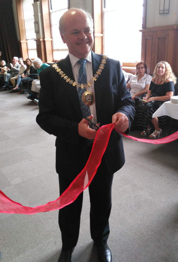 Mayor of Barnet Cllr David Longstaff officially opening the 5th Dementia Club UK venue at Hendon Town Hall