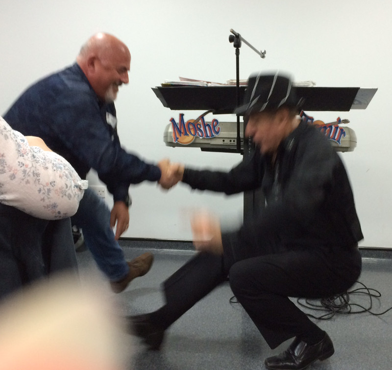 Moshe and Anthony doing a Russian dance