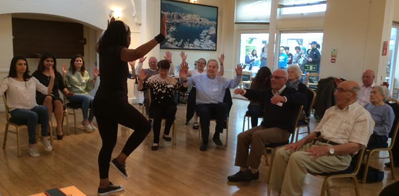  Sarah was a great hit with the members of Dementia Club UK