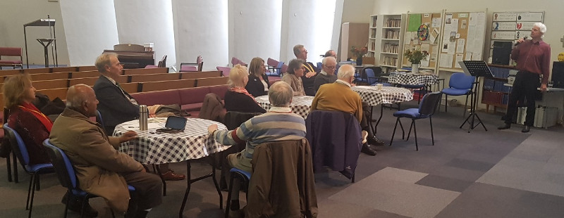 James LeBec entertaining members with old time favourites